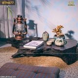 Bàn trà bệt gỗ lũa nguyên khối