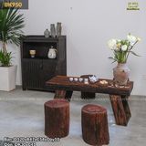 Bàn ghế đôn gỗ lũa