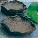 Khay gỗ hình lá sen