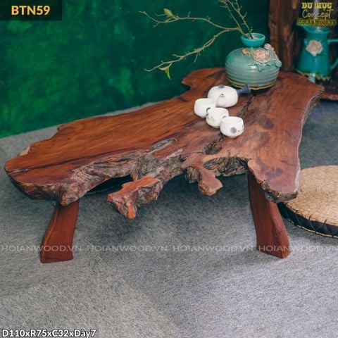 Bàn trà bệt gỗ Trai