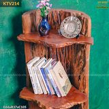 Kệ sách gỗ lũa