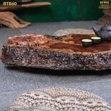 Bàn trà bệt gỗ nu nghiến điêu khắc