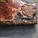 Bàn trà bệt gỗ nu nghiến điêu khắc