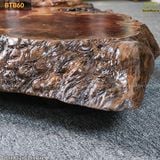Bàn trà bệt gỗ nu nghiến điêu khắc