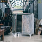 Tủ decor gỗ lũa sơn màu đẹp mắt