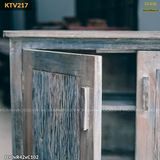 Tủ decor gỗ lũa sơn màu đẹp mắt
