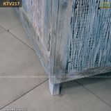 Tủ decor gỗ lũa sơn màu đẹp mắt