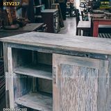 Tủ decor gỗ lũa sơn màu đẹp mắt