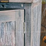 Tủ decor gỗ lũa sơn màu đẹp mắt