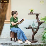 Đôn gỗ nghệ thuật 3 tầng
