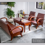 Bộ bàn sofa thùng với băng ghế dài