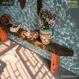 Kệ console điêu khắc hoa văn đương đại