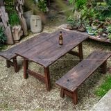 Bàn ghế sân vườn (gỗ tàu thuyền)