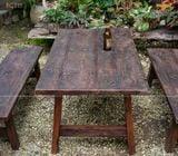 Bàn ghế sân vườn (gỗ tàu thuyền)