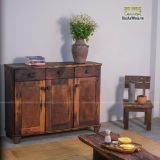 Tủ gỗ trang trí từ gỗ tàu thuyền tái chế