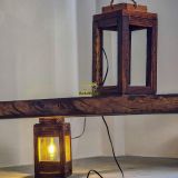 Đèn gỗ nghệ thuật treo tường