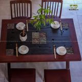 Bàn ăn ghép gốm thủ công
