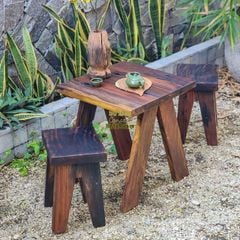 Bàn ghế sân vườn (gỗ tàu thuyền)