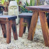 Bàn ghế sân vườn (gỗ tàu thuyền)