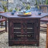 Bàn lũa Lục Giác kèm bếp lò gang