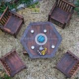 Bàn lũa Lục Giác kèm bếp lò gang