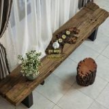 Kệ console thấp gỗ lũa