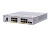 CBS350-16FP-2G Thiết bị chuyển mạch Cisco 16 cổng 10/100/1000Mbps PoE+(240W) + 2 cổng Gigabit SFP