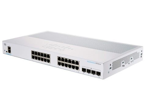 CBS350-24P-4X Thiết bị chuyển mạch Cisco 24 cổng 10/100/1000Mbps PoE+(195W) + 4 cổng 10 Gigabit SFP+