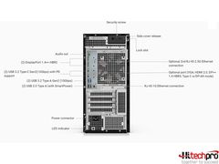 Dell Precision 3660 Tower Core i7-13700K, 16GB, 256GB SSD, 1TB HDD, DVDWR, Intel UHD Graphics 770, KB, M, 300W PSU, Ubuntu, 3Y WTY