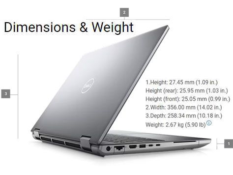 DELL MOBILE PRECISION WORKSTATION 7680, I7-13850HX, 32GB, 1TB SSD RTX2 ...