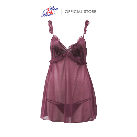 đồ ngủ Hộp quà Holiday - đầm ngủ tổng hợp lụa Satin xẻ tà VERA