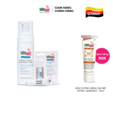 Bộ sản phẩm Sữa Rửa Mặt Tạo Bọt Giúp Kháng Khuẩn, Giảm Mụn &   Gel Giúp Làm Giảm Và Ngăn Ngừa Mụn Sebamed pH5.5