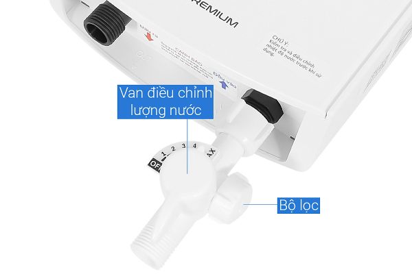 Máy tắm nước nóng trực tiếp Ariston AURES PREMIUM 4.5P IVORY