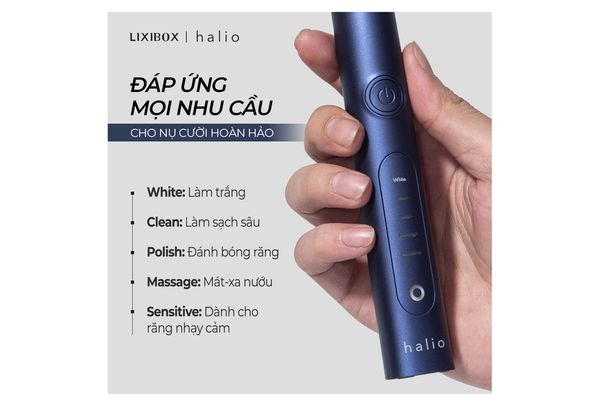 Bàn chải điện Halio Sonic Whitening Pro Xanh