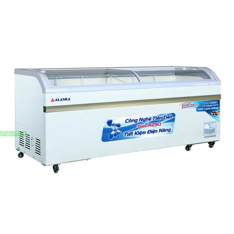 Tủ đông kính cong Alaska Inverter 550 Lít KC-550CI