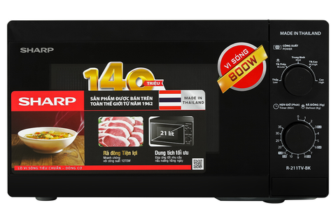 Lò vi sóng Sharp 21 lít R-211TV-BK