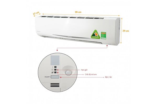 Máy lạnh Daikin Inverter 2.5 HP FTKC60QVMV