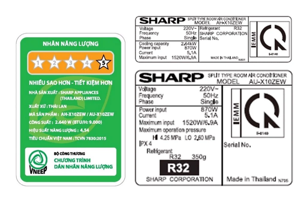 Máy lạnh Sharp Inverter 1 HP AH-X10ZEW