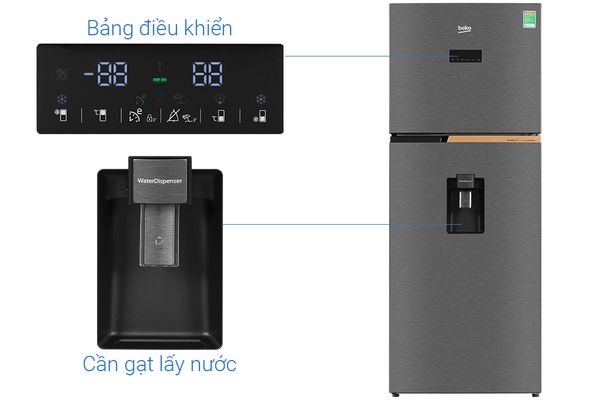 Tủ lạnh Beko Inverter 375 Lít RDNT401E50VZDK