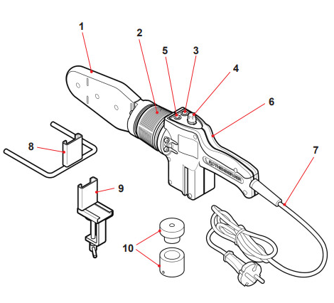 Máy hàn ống nhiệt điện tử Rothenberger ROWELD P63 S-6 Sword