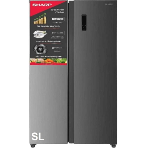 Tủ lạnh Sharp Inverter 442 Lít SJ-SBX440V-SL