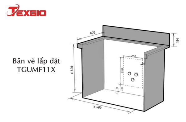 Máy rửa chén Texgio TG-UMF11X