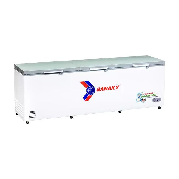 Tủ đông mặt kính cường lực Sanaky Inverter 900 Lít VH-1199HY4K