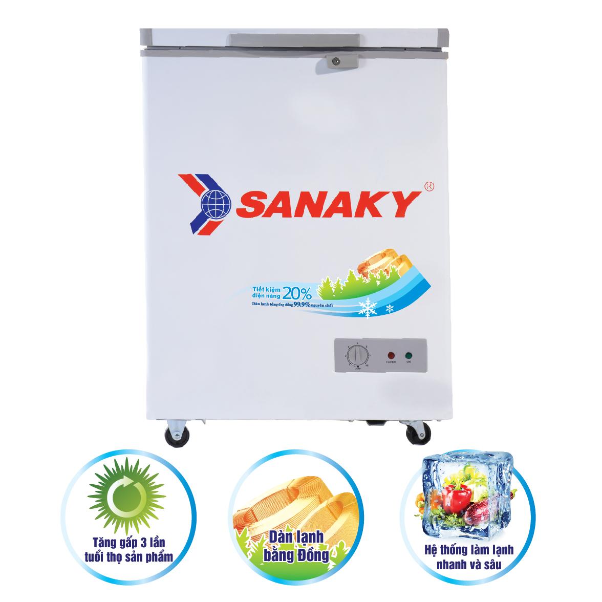 Tủ đông Sanaky 100 Lít VH-1599HY