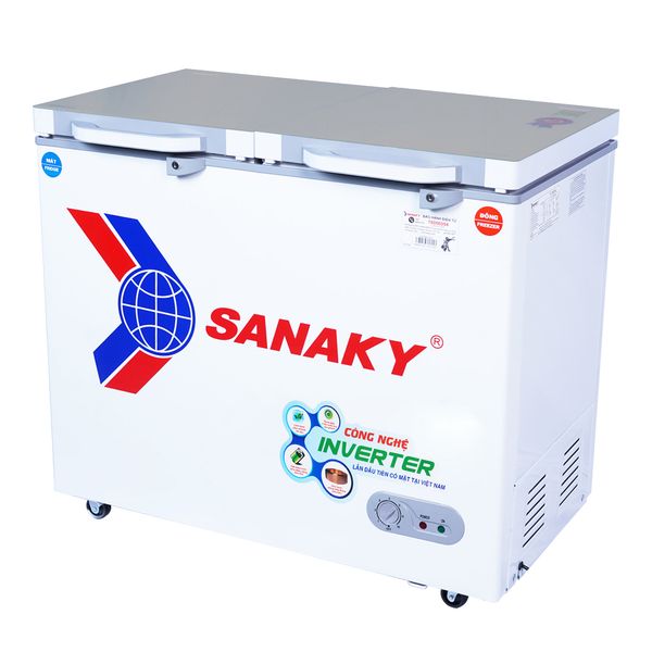 Tủ đông mặt kính cường lực Sanaky Inverter 220 Lít VH-2899W4K (VH-2899W4KD)