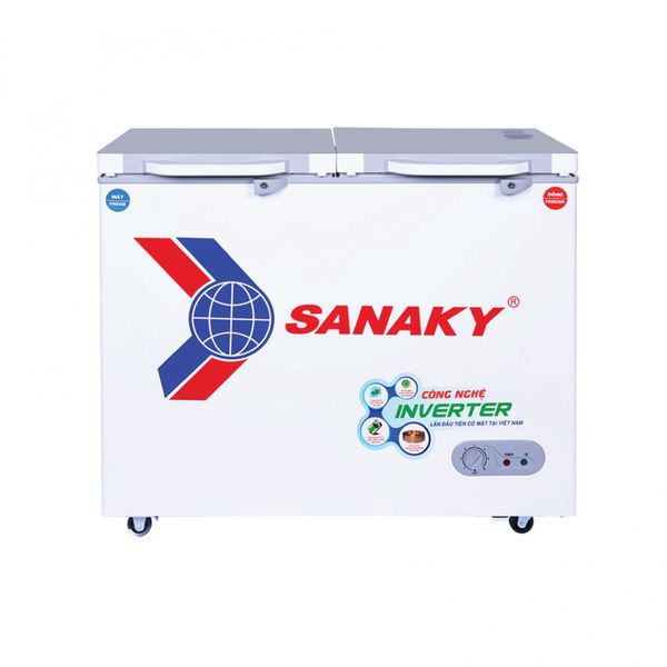 Tủ đông mặt kính cường lực Sanaky Inverter 220 Lít VH-2899W4K (VH-2899W4KD)