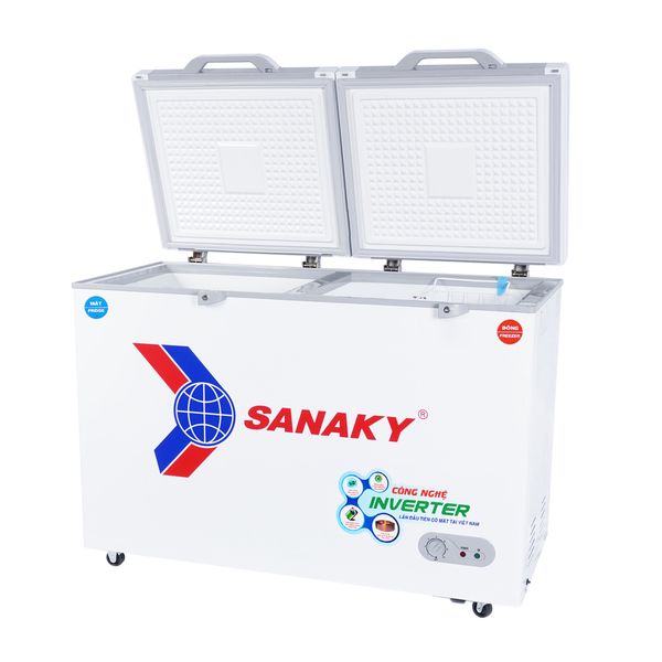 Tủ đông mặt kính cường lực Sanaky Inverter 260 Lít VH-3699W4K (VH-3699W4KD)