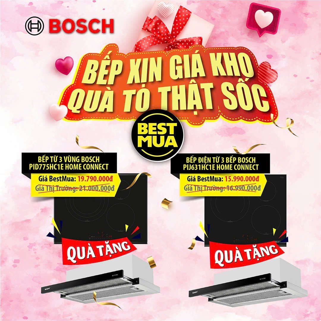 Bếp điện từ 3 bếp Bosch PIJ631HC1E