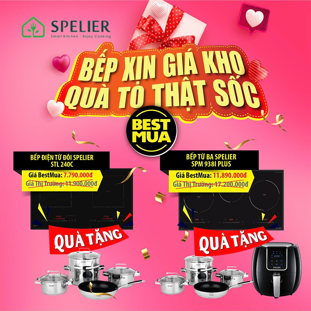 Bếp điện từ đôi Spelier STL 240C
