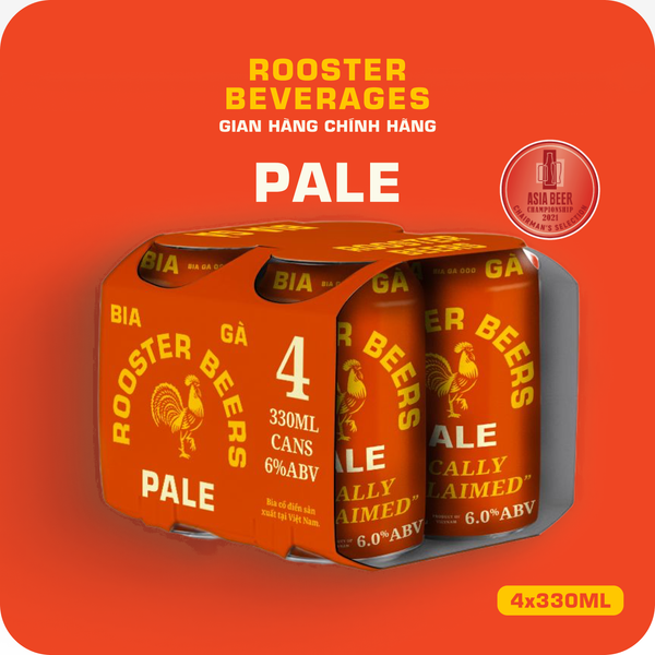  [TẶNG 2 LON] Rooster Beers Pale Lốc 4 lon 